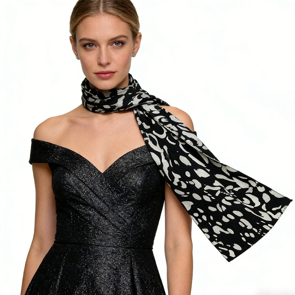 2pcs Abstract Long Scarf