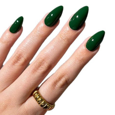 Nail Art Série de couleurs solides Couleur solide Long Almond-Shape Presse sur les ongles