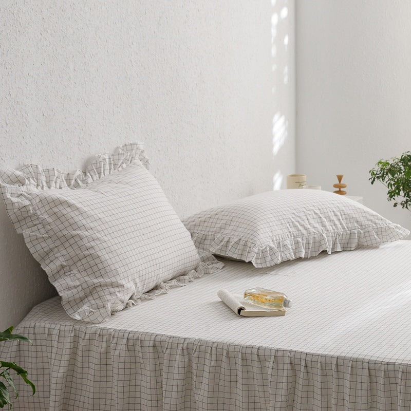 Plie de coton épaissée Coussin simple avec tige de dentelle
