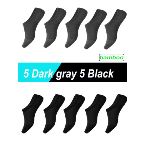 Chaussettes de bateau invisibles en fibre de bambou pour hommes d'été