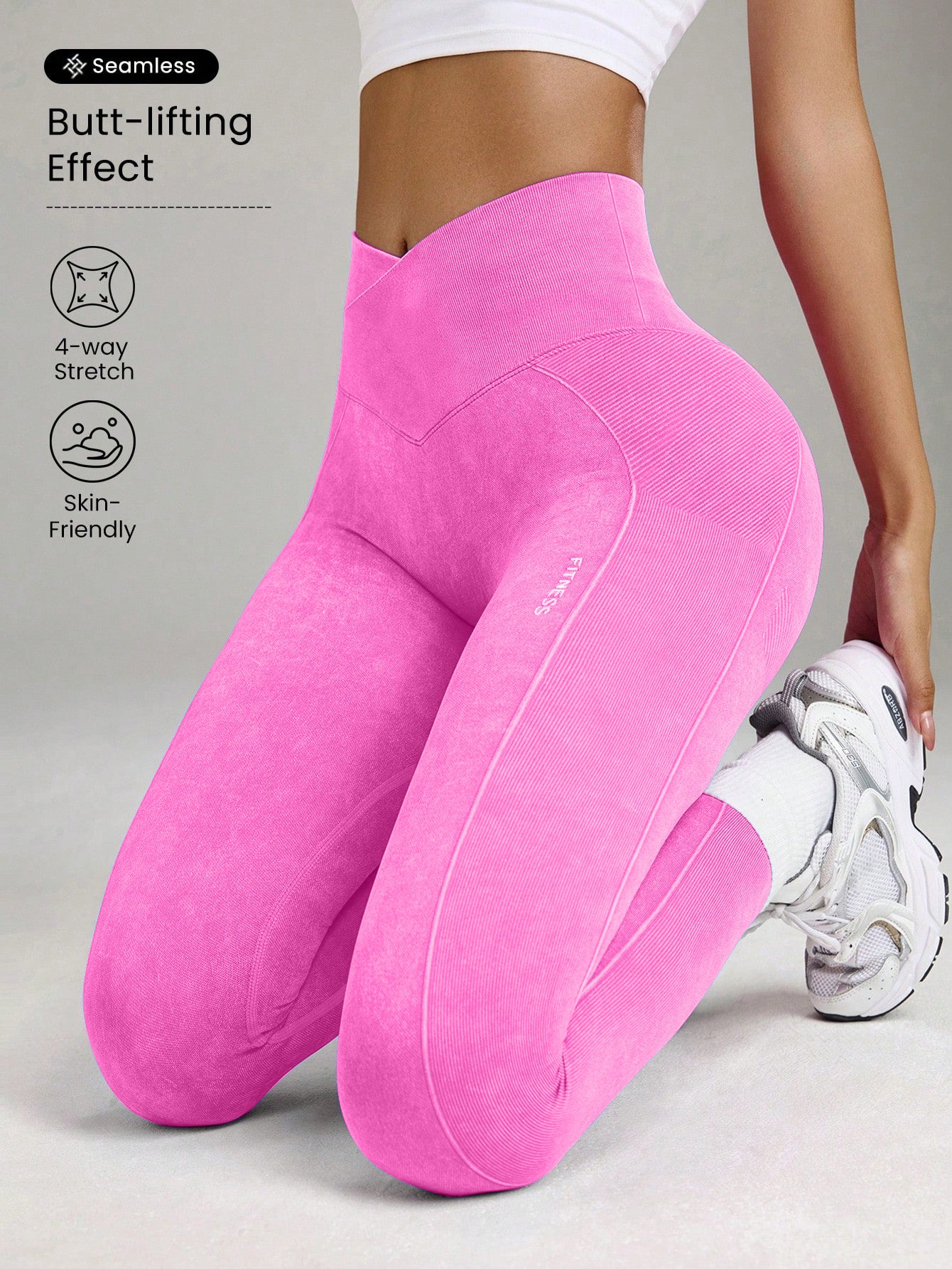 Pantalons de yoga serrés sans couture à lame de sable