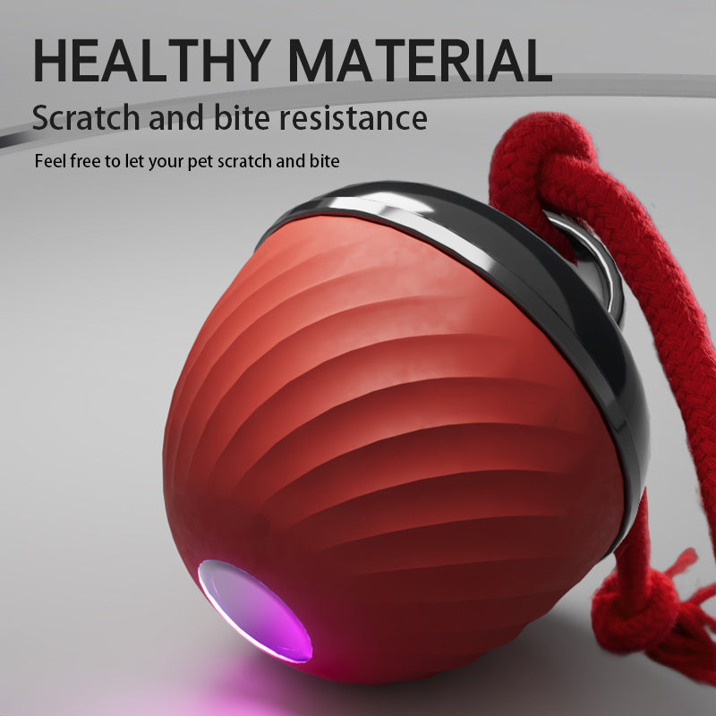 Smart Dog Chat Toy Ball Electronic Interactive Pet Toy Moving Ball Rope USB 3 Modes Automat