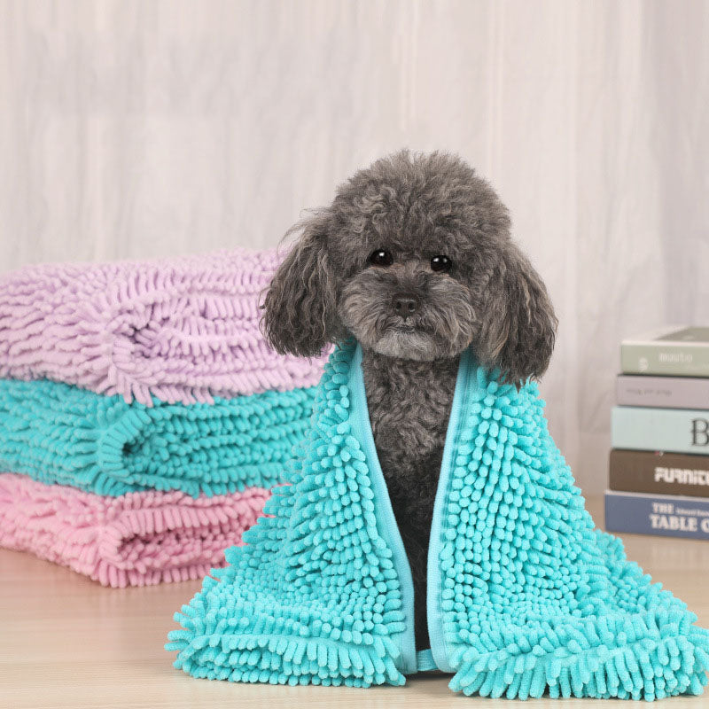 Serviette de ménage simple Chenille Pet absorbante