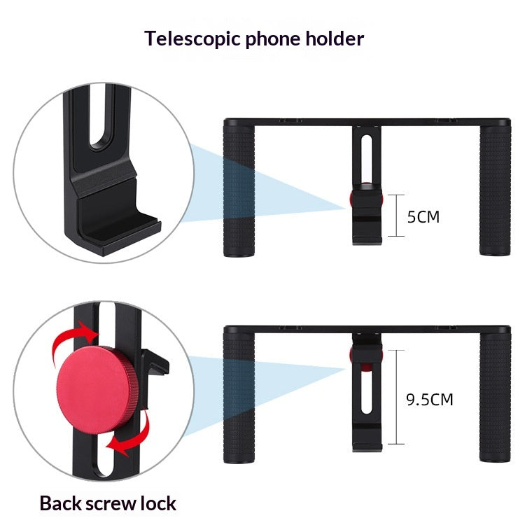 Mobile Live Streaming Stand Kit with Ring Light Microphone and Mini Tripod