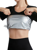 Chemise Sauna pour femmes Suit Suit Short Sleeve Sauna Chemise Femmes Sueur Sauna Chemise Athletic