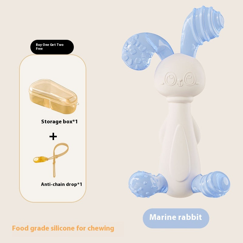 Silicone Lapin Teether Infant Molar Rod Dentition bébé Empêcher l'artéfact de la main