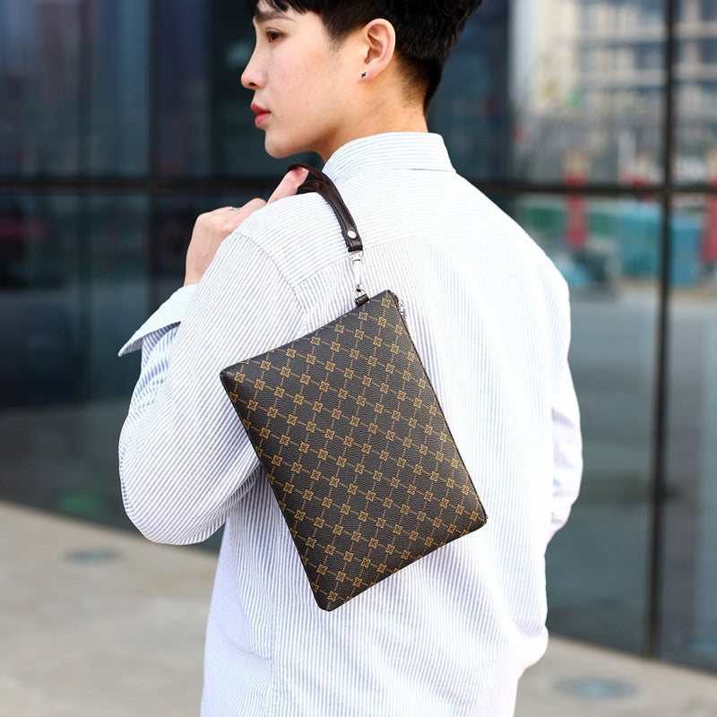 Pack enveloppe d'embrayage pour hommes Casual Gingham Check