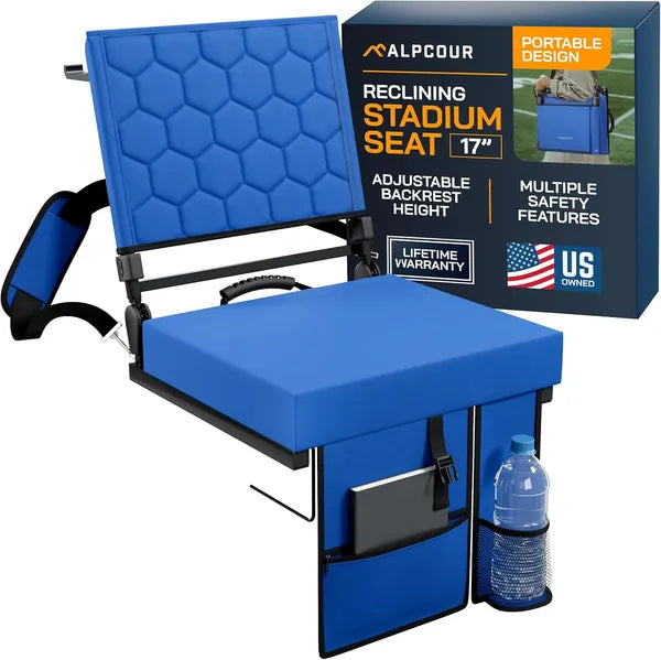 Alpcour pliant siège de stade inclinable avec support arrière pour les bleachers