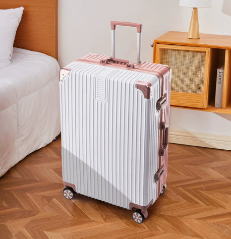 Valise de chariot femme Grande capacité Cuir durable avec une serrure et une fermeture éclair