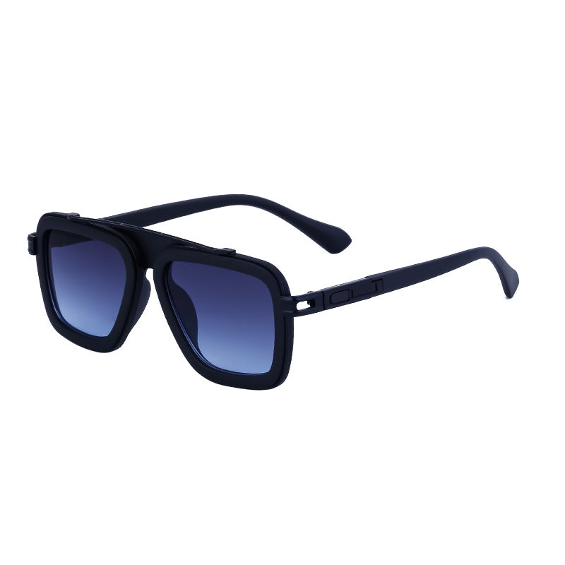 Lunettes de soleil retro carrées européennes et américaines pour hommes et femmes