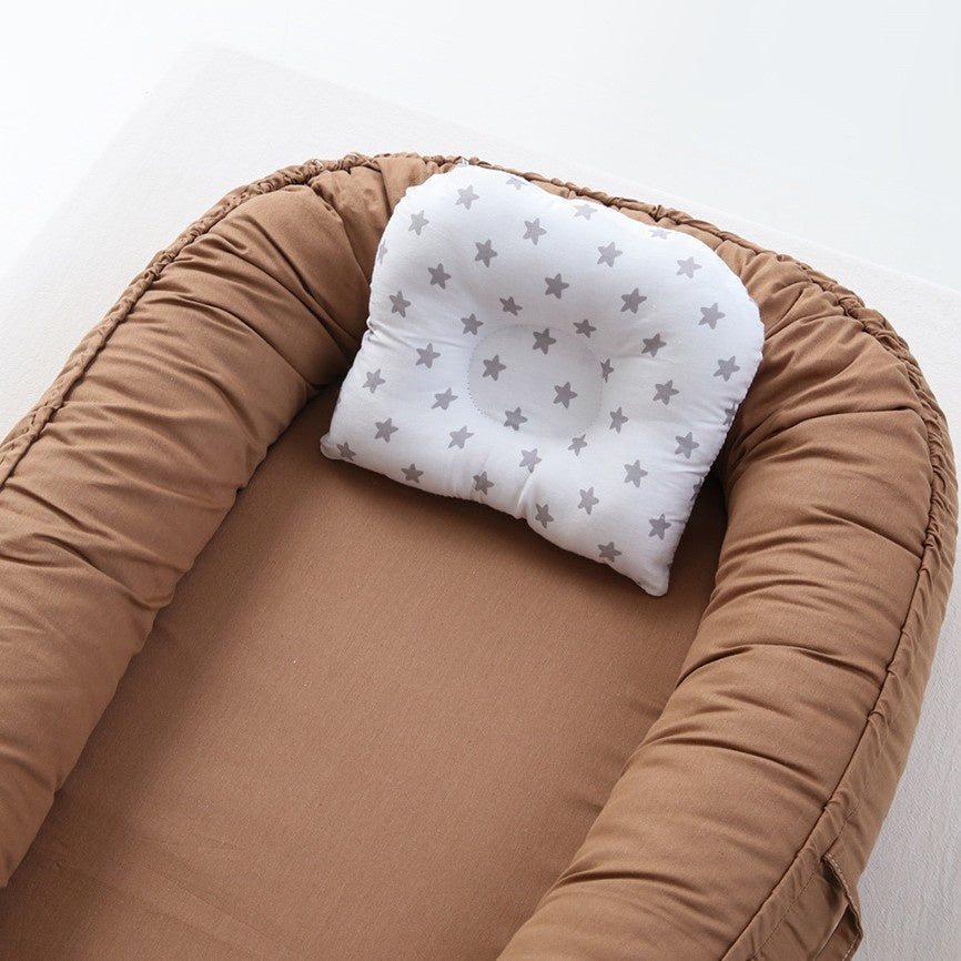 Ins Corée du Sud Portable Baby Bed In Bed Coton Couleur solide