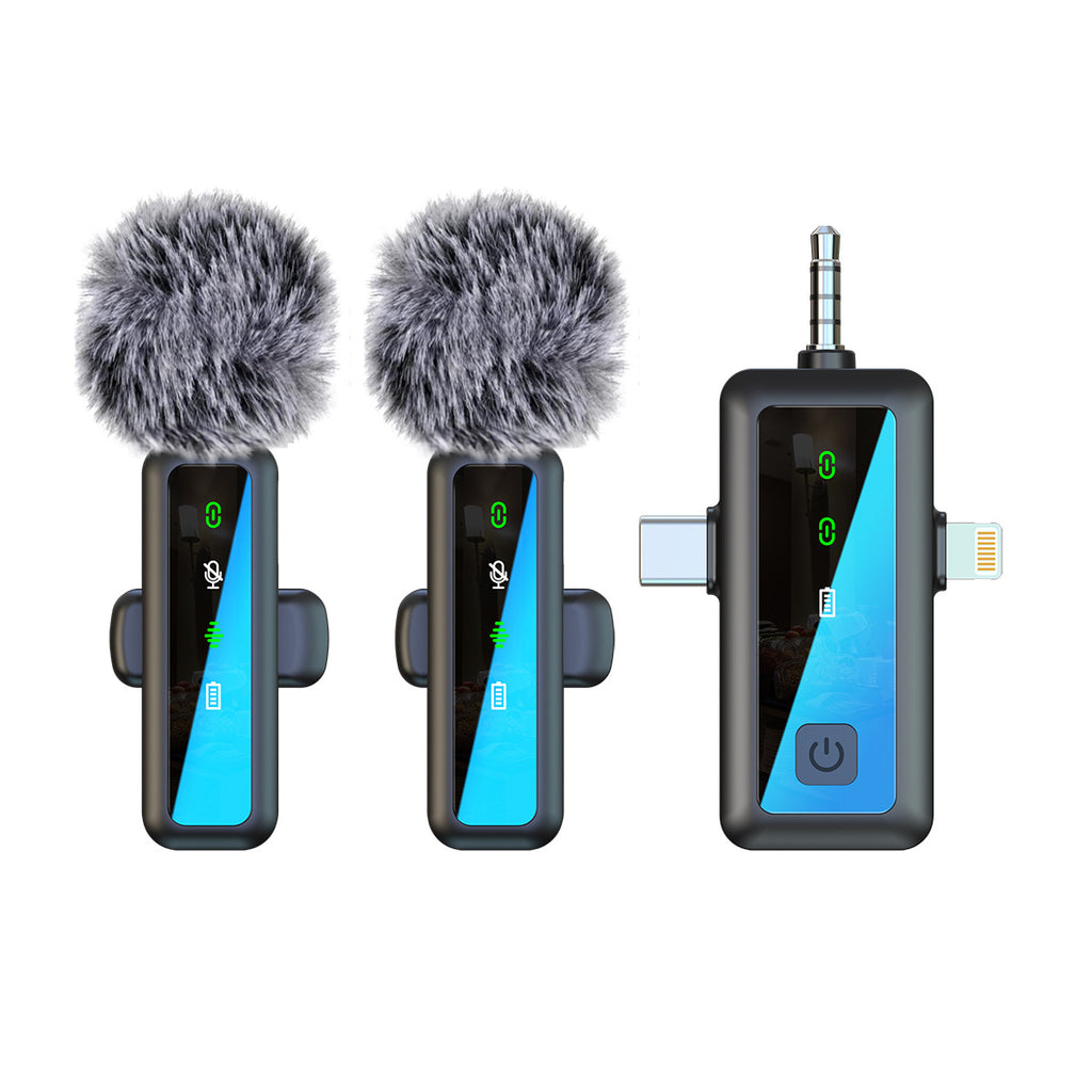 Microphone sans fil Clip Colar H65 Microphone cellulaire à trois en un