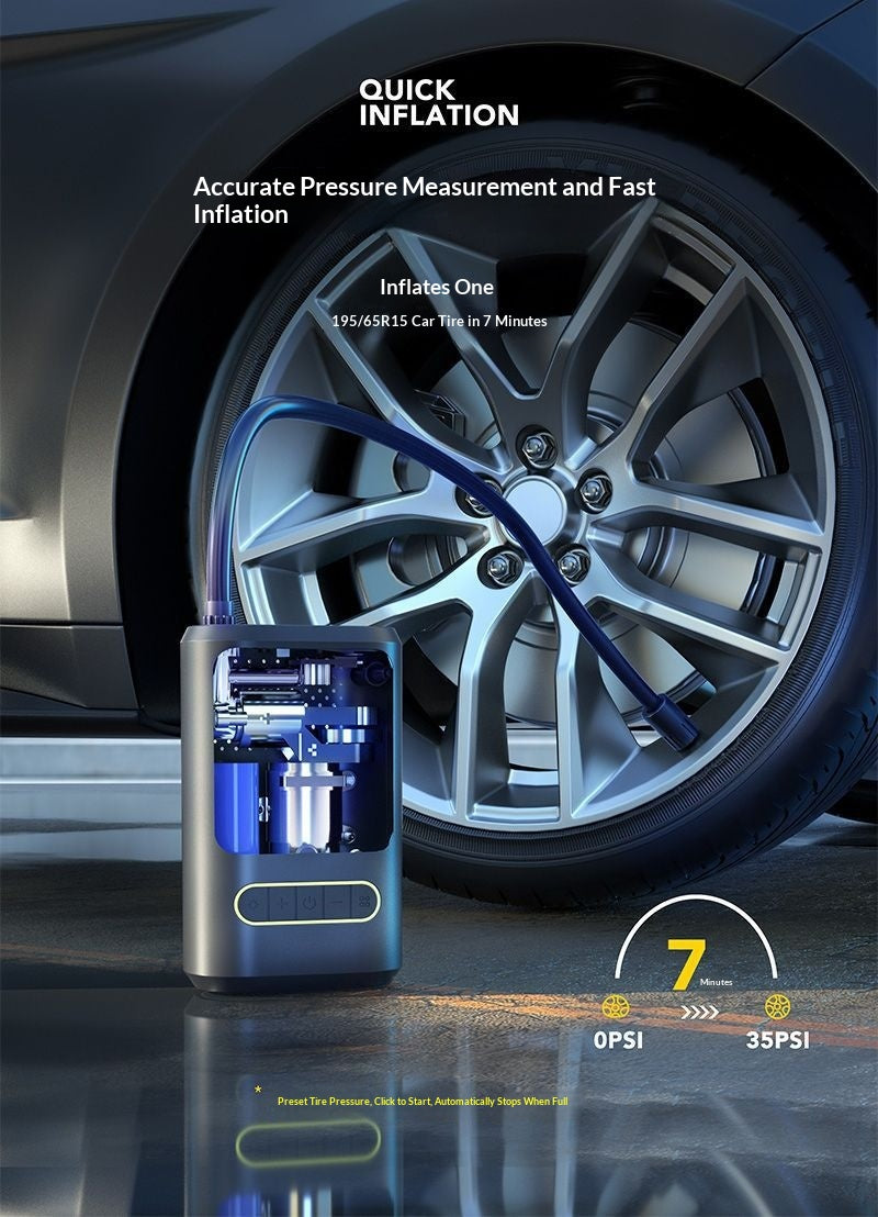 Mini Gonflateur de pneus sans fil avec affichage numérique