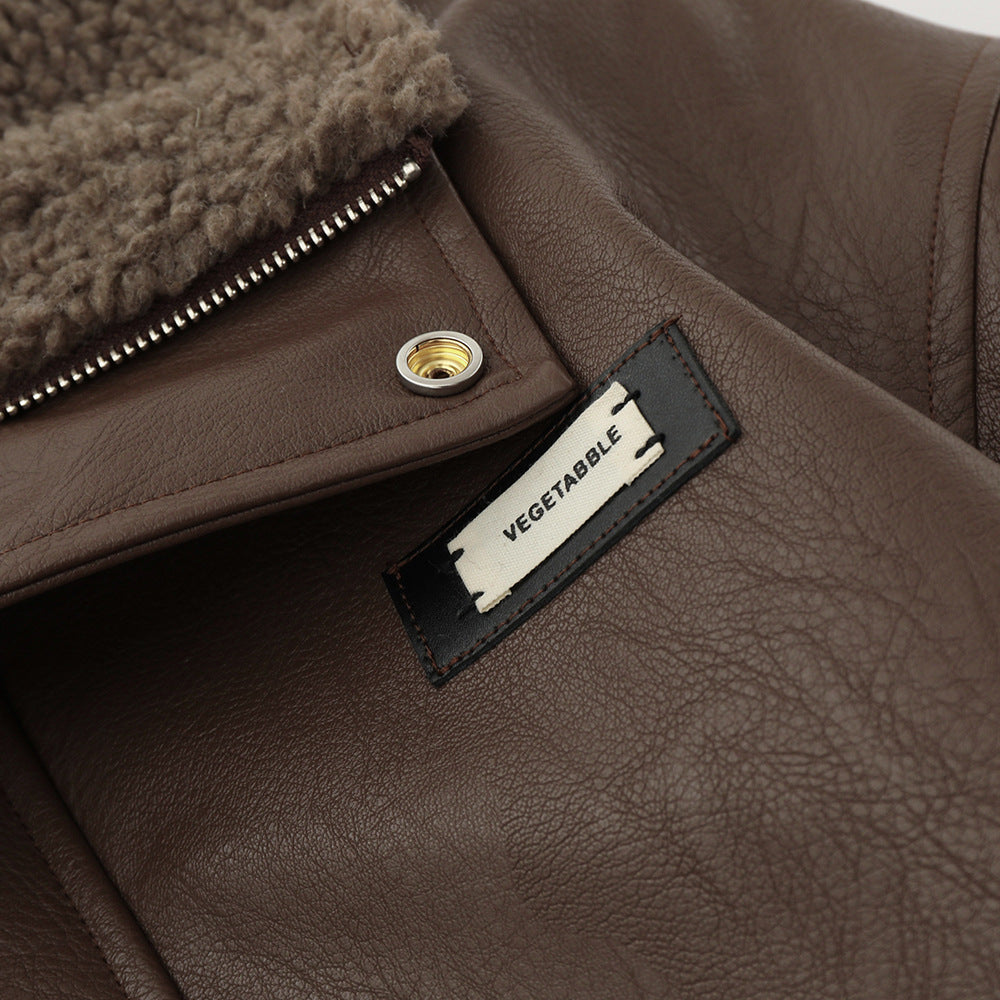 Américain Retro automne et d'hiver hommes porter perdu et chaud PU veste en cuir