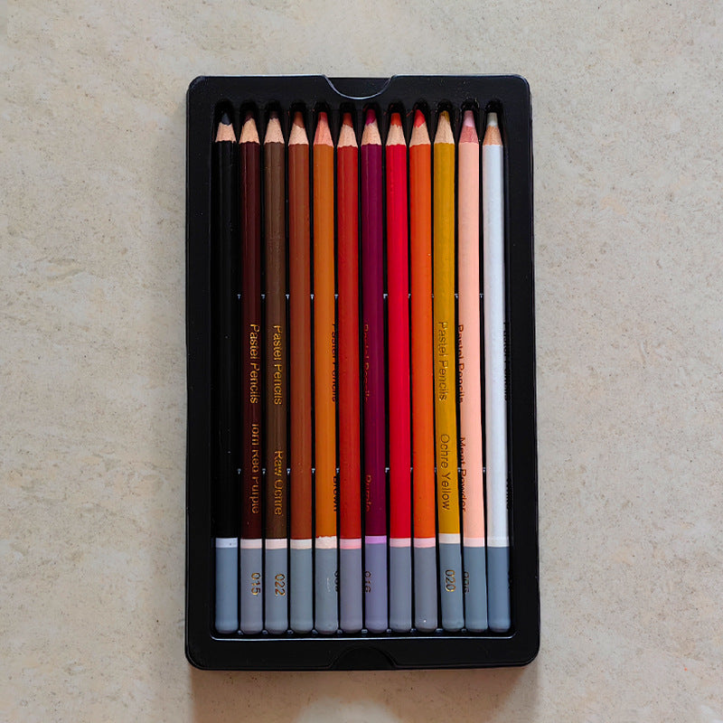 Ensemble de crayon couleur 24 couleurs à base d'huile et soluble dans l'eau