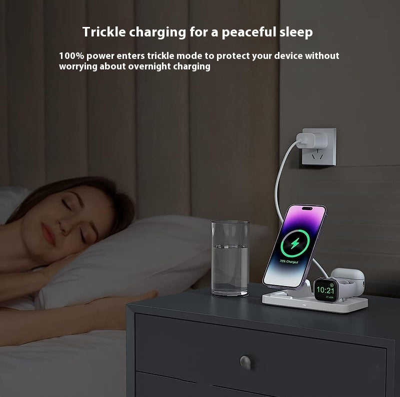 Chargeur sans fil magnétique pliant 3-en-1