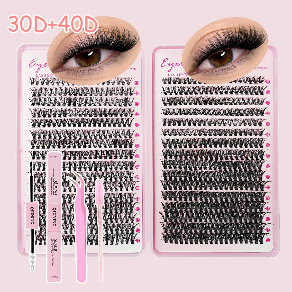 Faux jeu de cils Grande capacité Livre deash Assortiment mixte