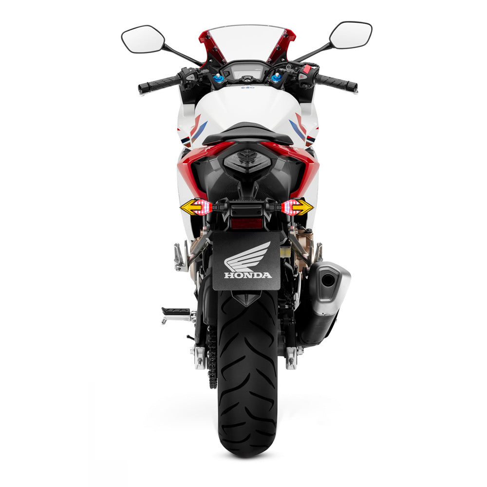 Guide de lumière en forme de flèche de moto Deux couleurs LED Turn Signal Daytime