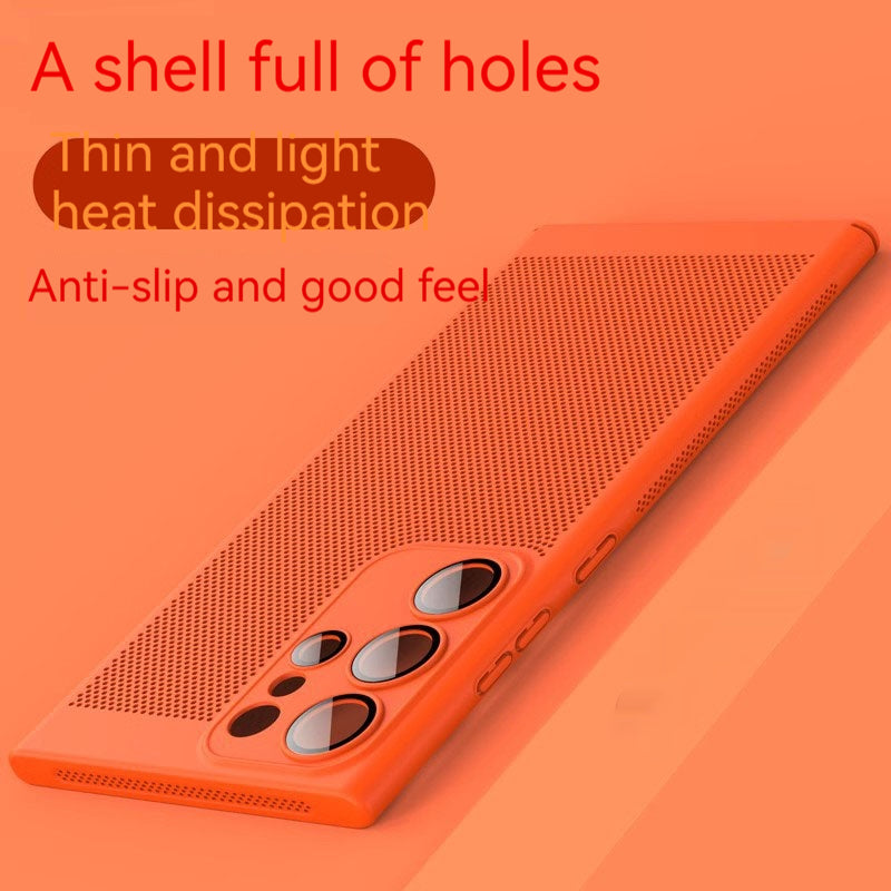 Applicable au boîtier de téléphone S23ultra S23 Honeycomb Dissipation de chaleur S22 All inclusive Drop-re