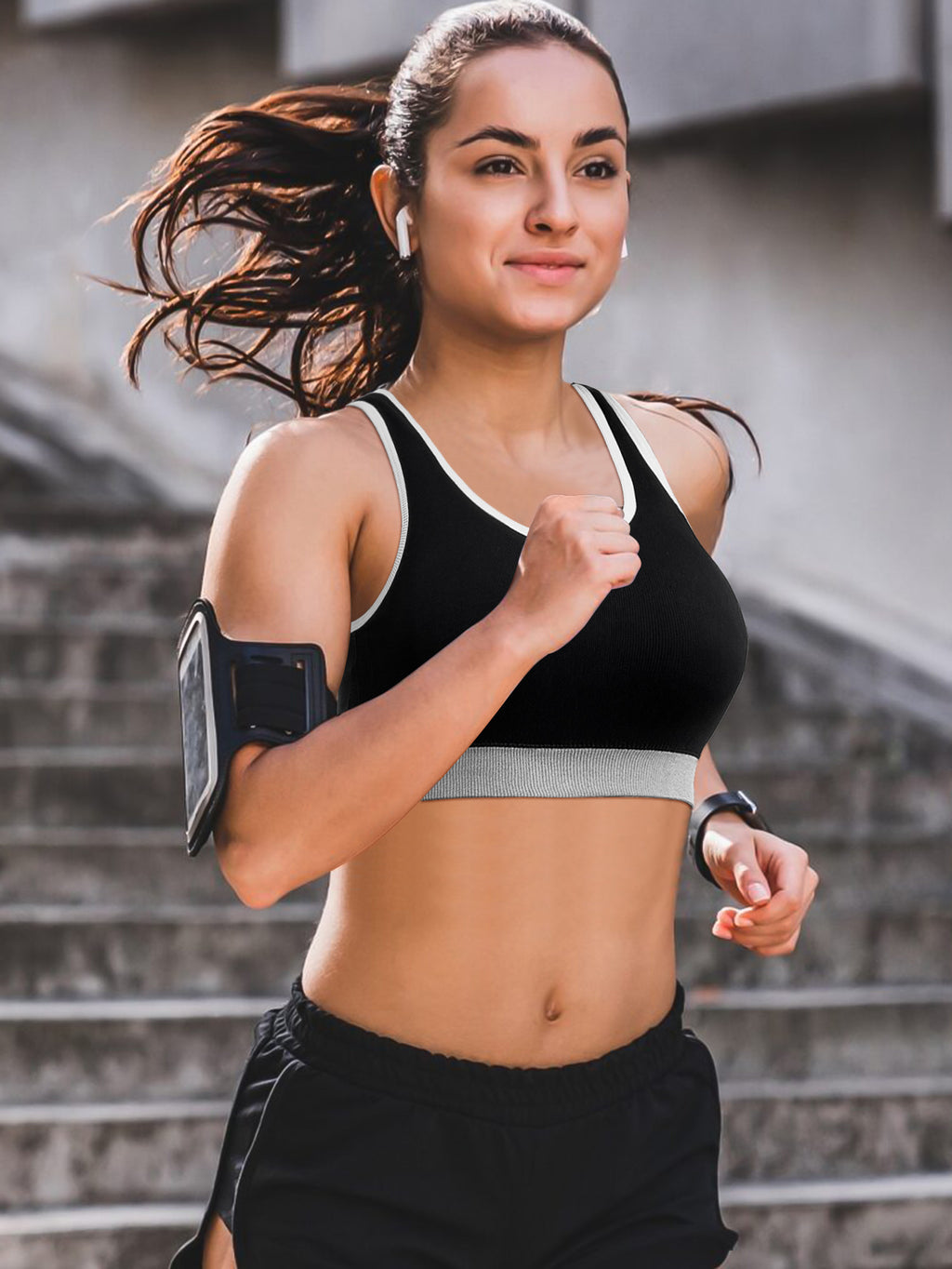 Soutien-gorge de style réservoir de plus grande taille avec short de course de fitness Outerwear