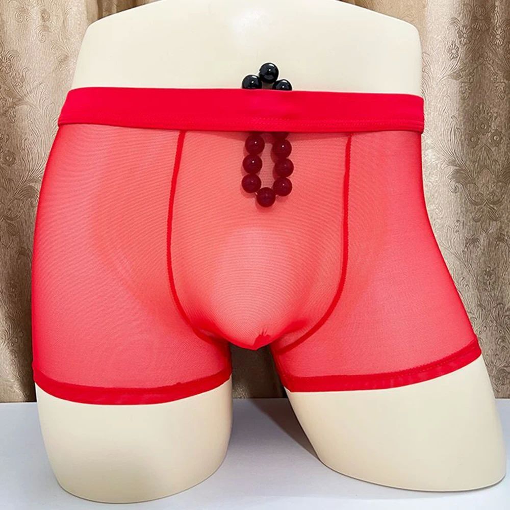 Short de Boxer Homme entièrement transparent Ultra mince impriméSolid
