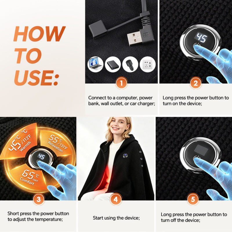 Chauffage bureau intelligent Shawl USB