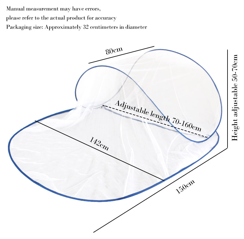 Tête portable Mosquito Net réglable Travel Bed Tête Mosquito Tente chiffrée Mesh Ne