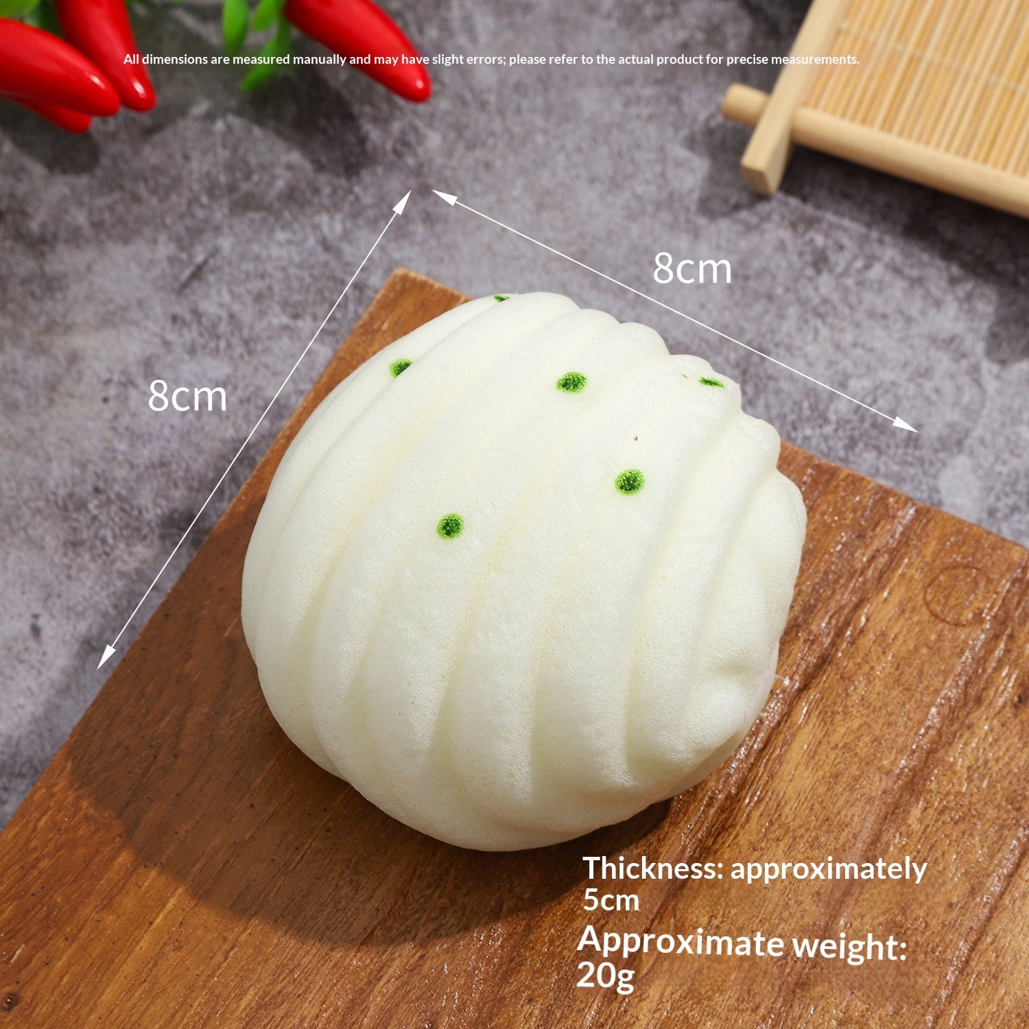 PU Simulation à rebound lent Bun Steamed Bun et Flower Roll Model Props