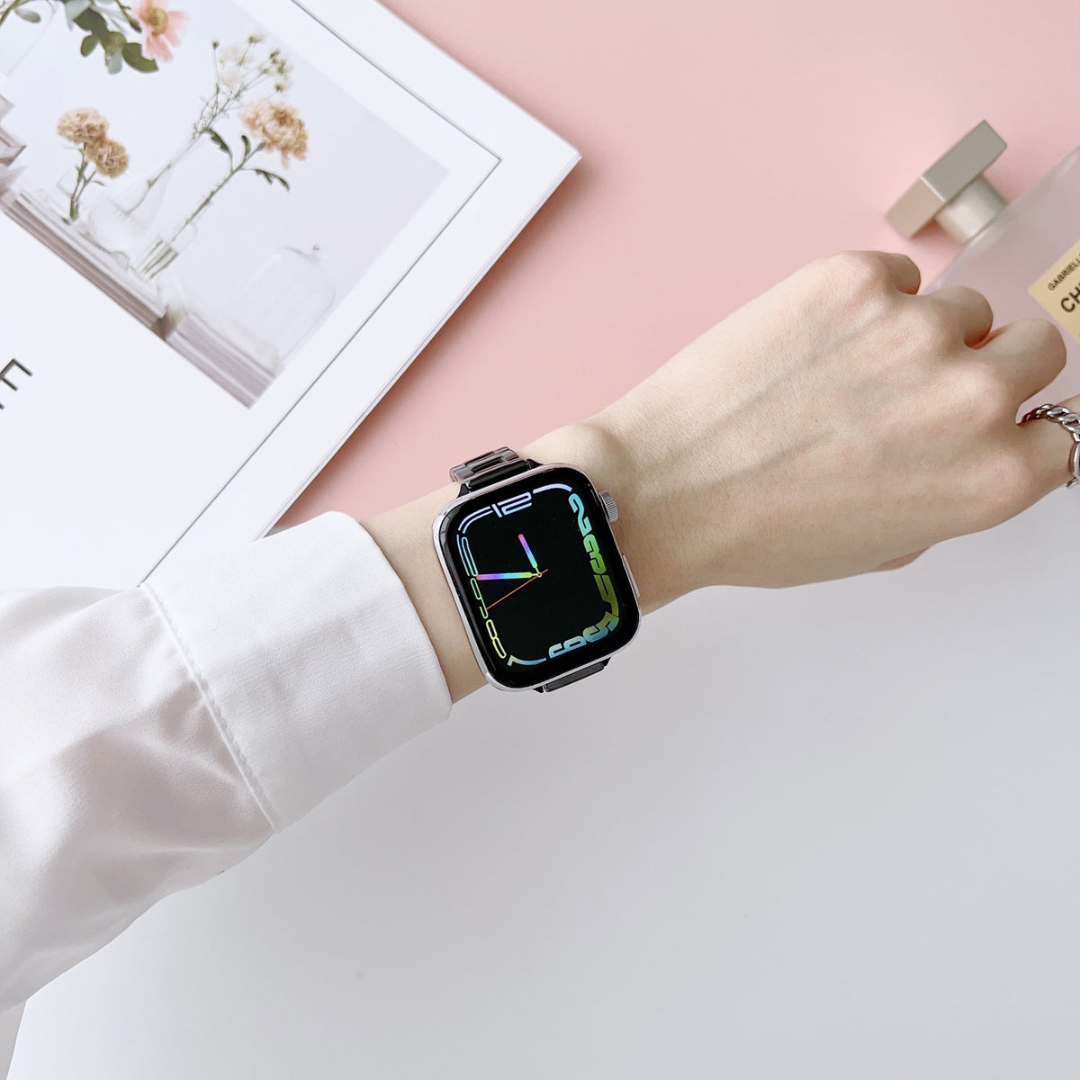 Bracelet de montres en céramique en acier inoxydable