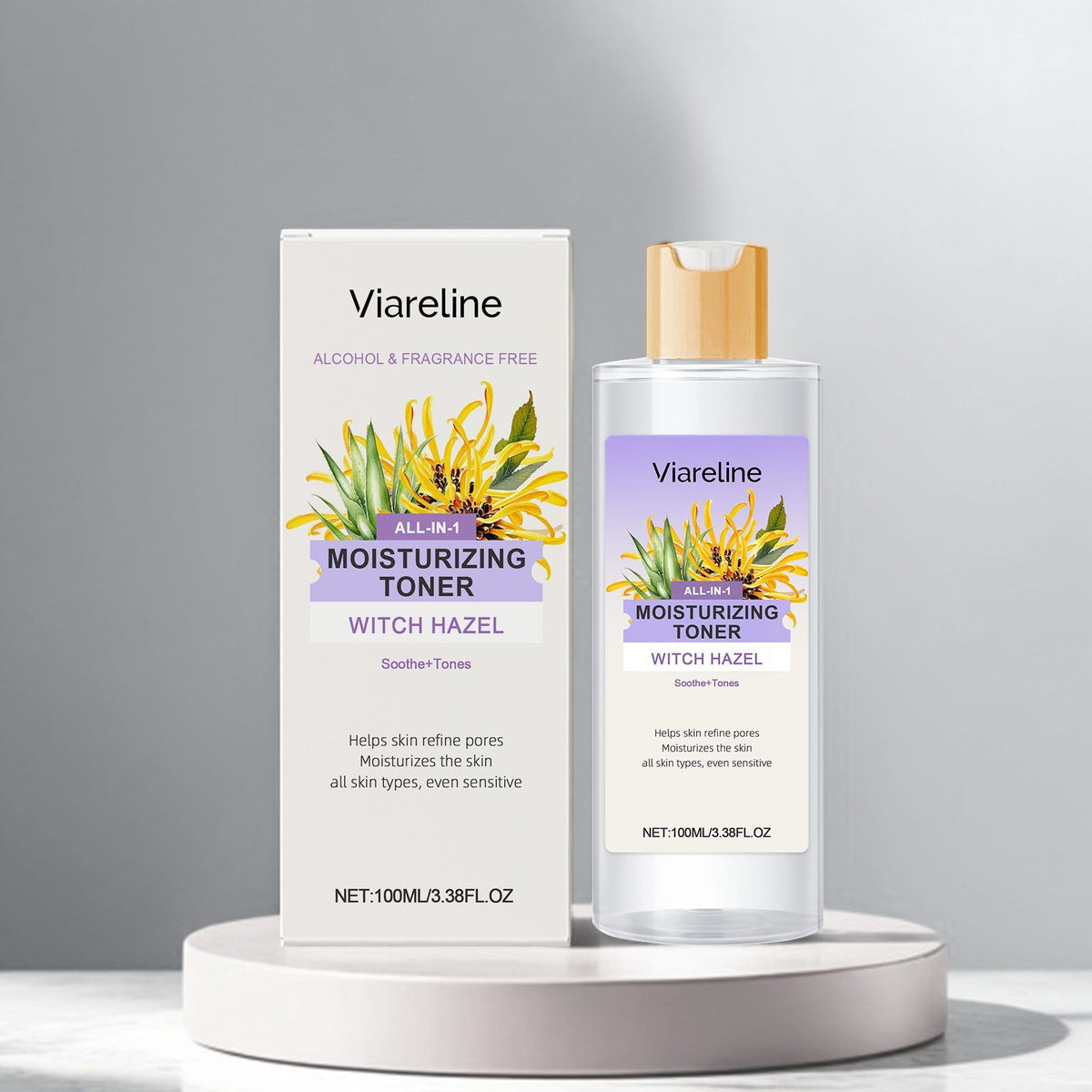 Viareline sorcière Hazel Aloe visage toner hydratant