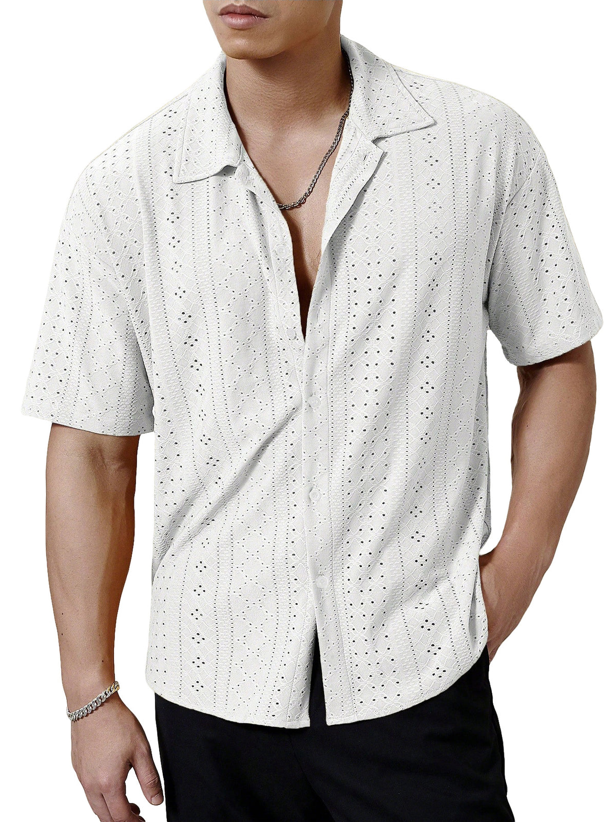 Chemise à manches courtes respirante pour homme