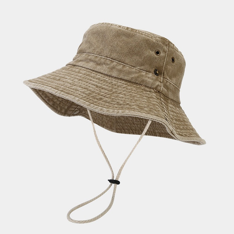 Printemps et été Patchwork Big Brim Lavé Old Fishing Alpine Cap