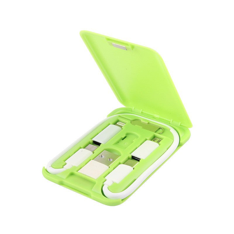 Portable Data Cable Business Card Holder Câble de recharge multifonctions Mobile Phone Bracke