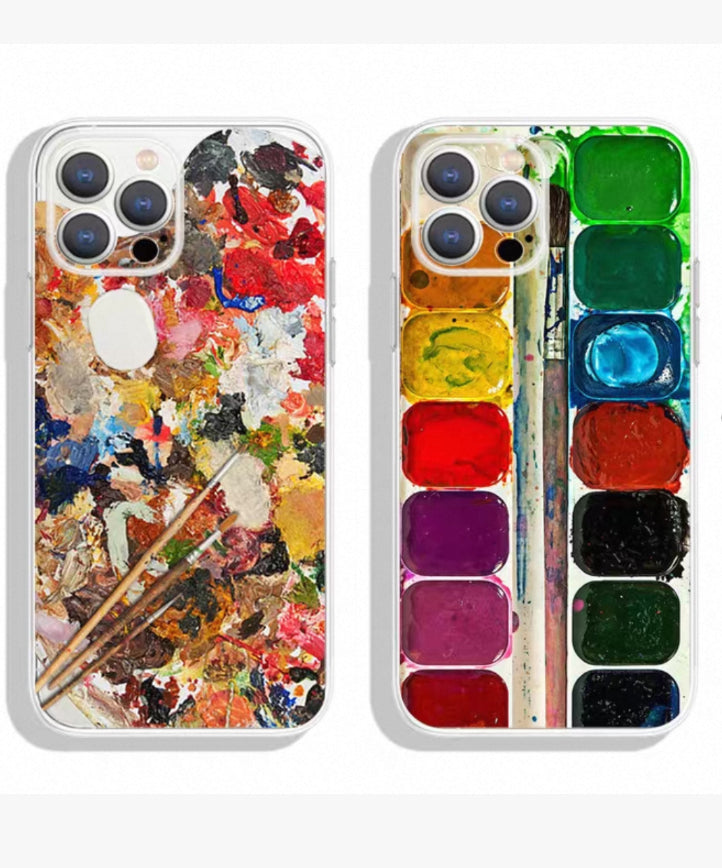 Retro Art Student Palette Adapted for iPhone 16 Phone Case