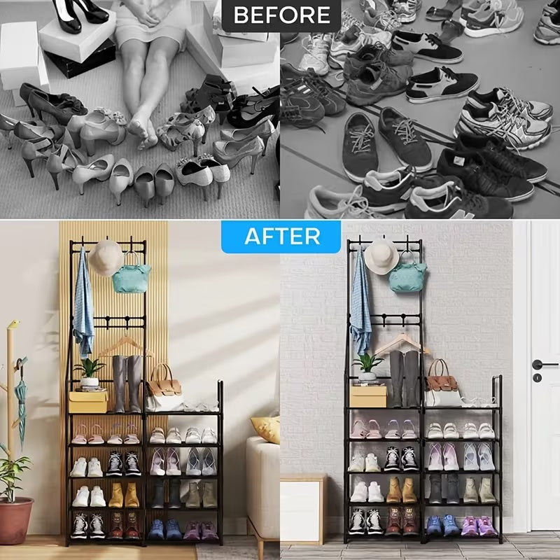 Combo tout-en-un, porte-chaussures en double rive robuste