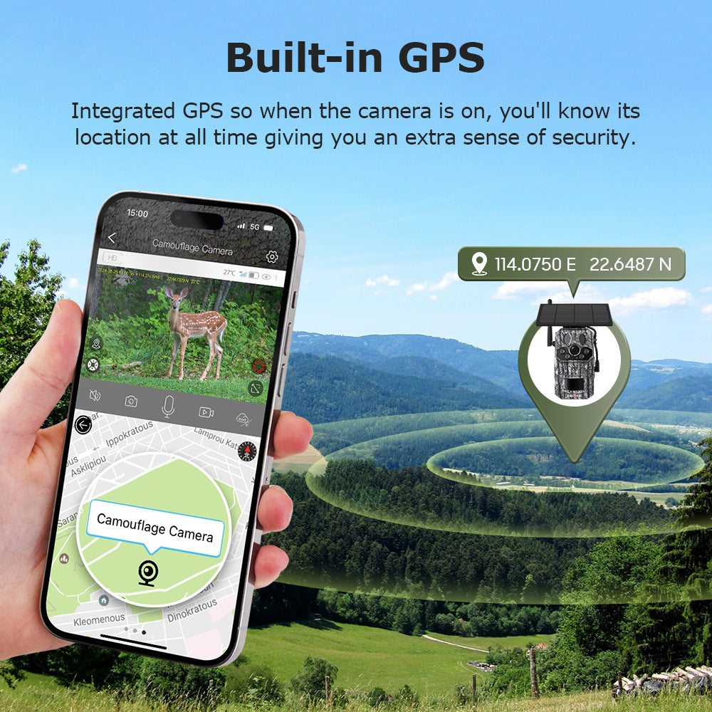 Caméra de chasse 4G Prise en charge intelligente de positionnement Détection de température