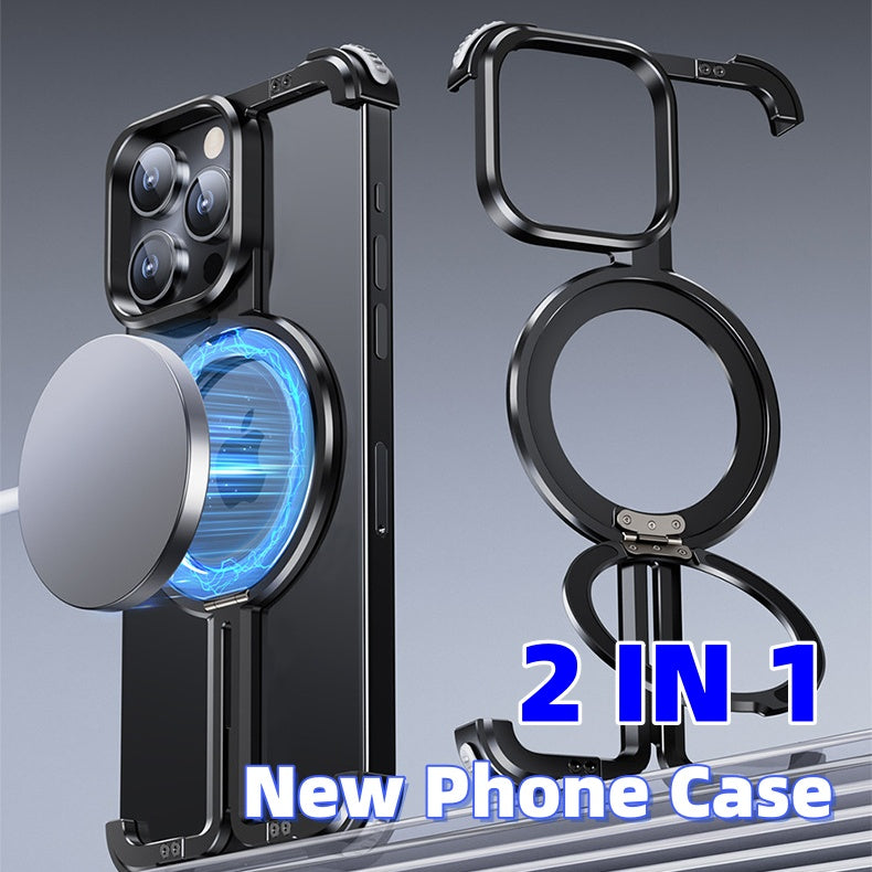 Airbag métallique anti-retour Shell Phone Case Protective Shock Absorption Aéronautique Grade Alumin