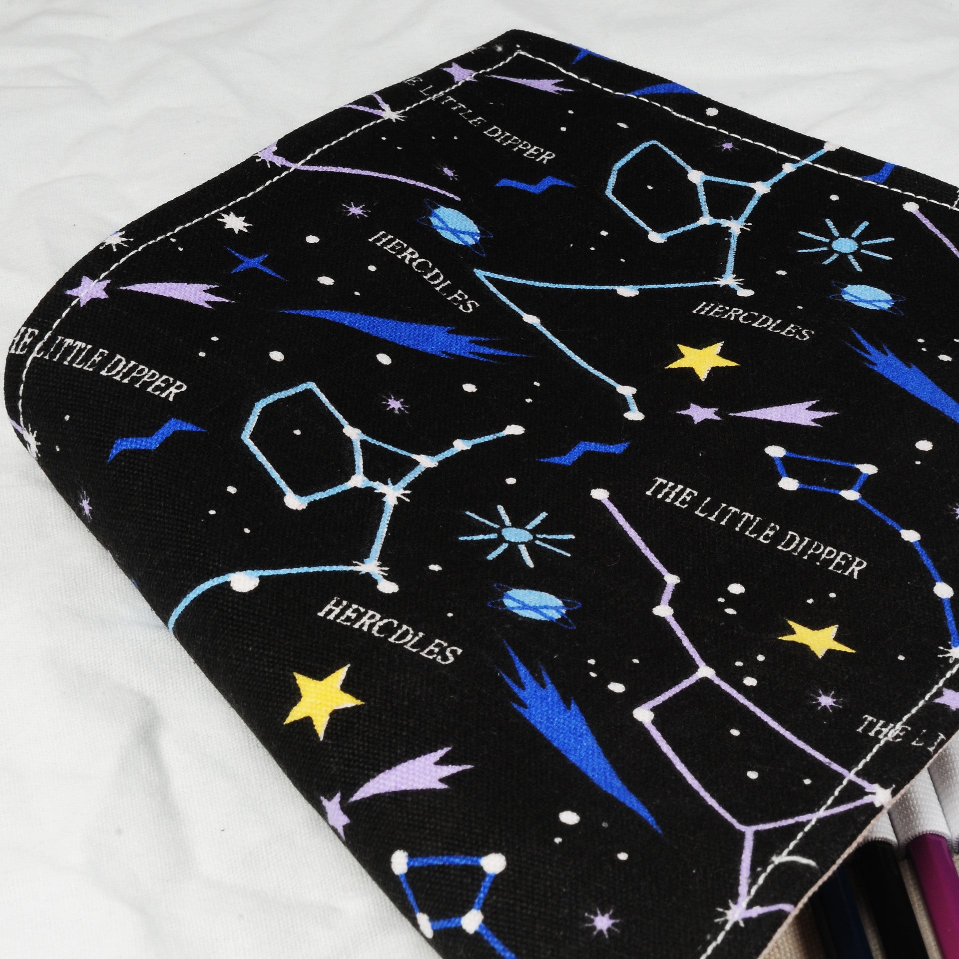 Cas de crayon créatif cas de crayon Plain Starry Sky stylo rideau Roll Crayon cas de couleur plomb