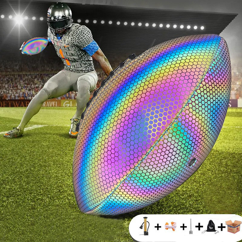 Taille 9 American Glowing Rugby A Dult Youth Training Game Ball Lumière lumineuse vers le haut réfléchissant