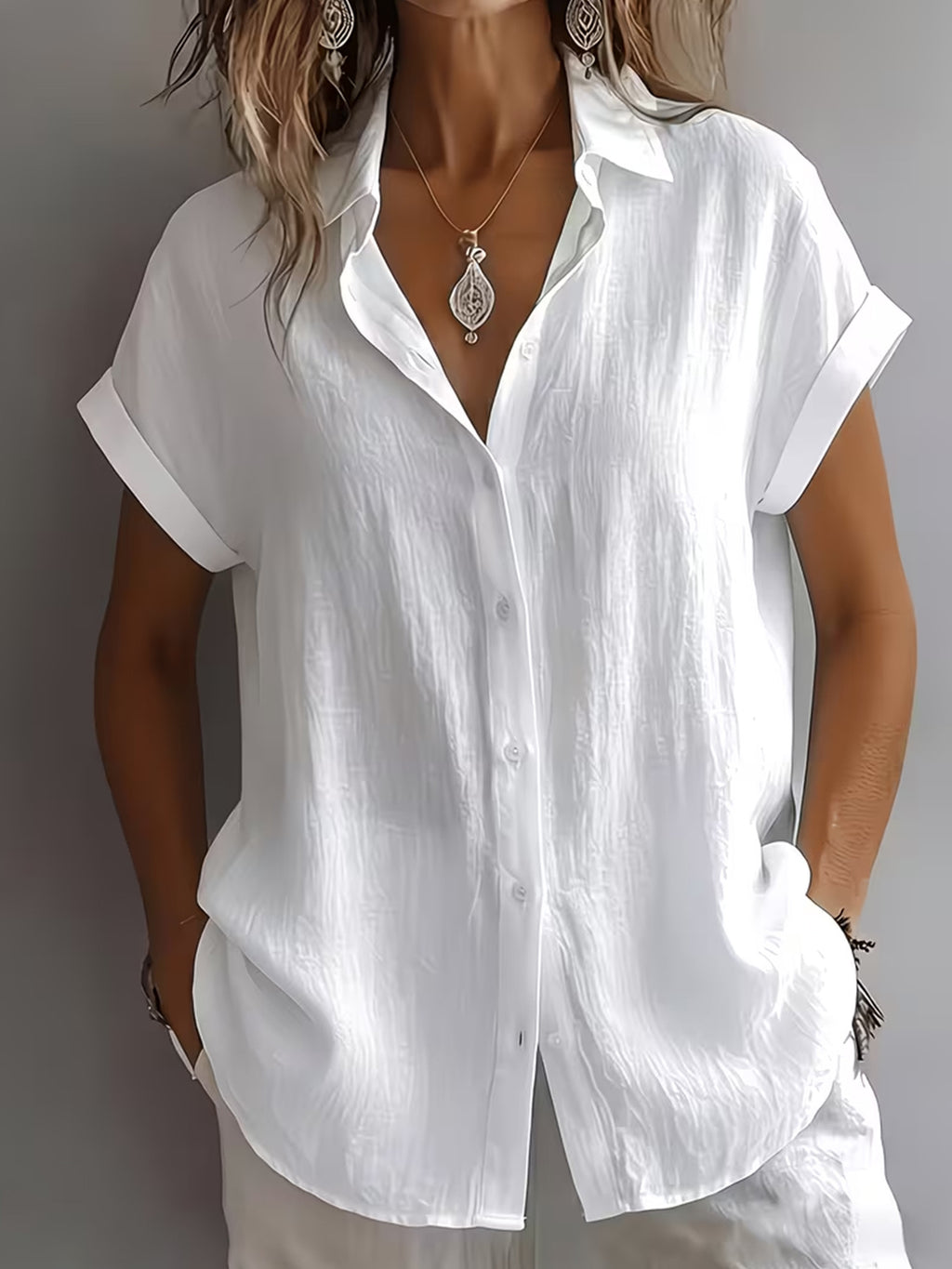 Chemise à manches courtes à manches courtes à manches courtes pour femmes