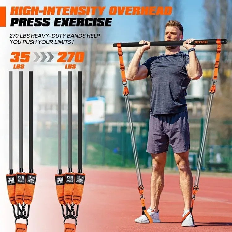 Jeu de bandes de résistance multi-fonctionnelles Pilates de fitness