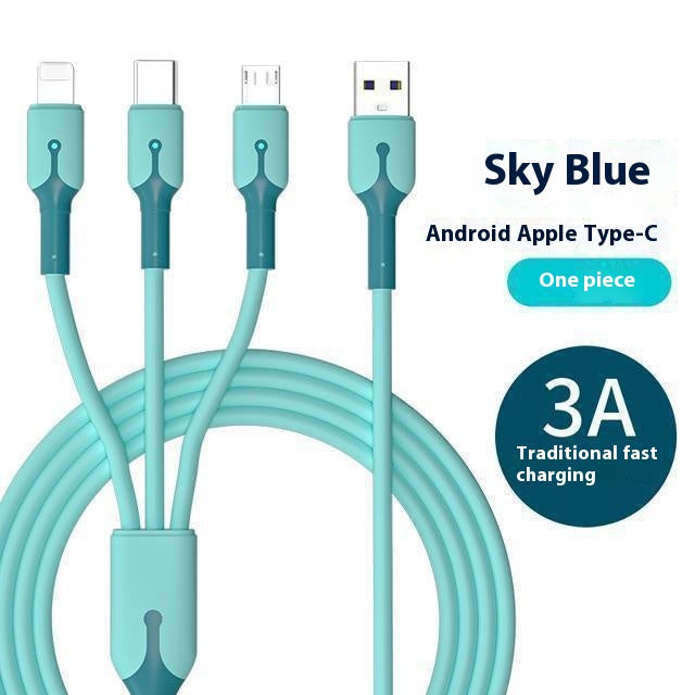 5A Super câble de recharge de câble de données trois en un