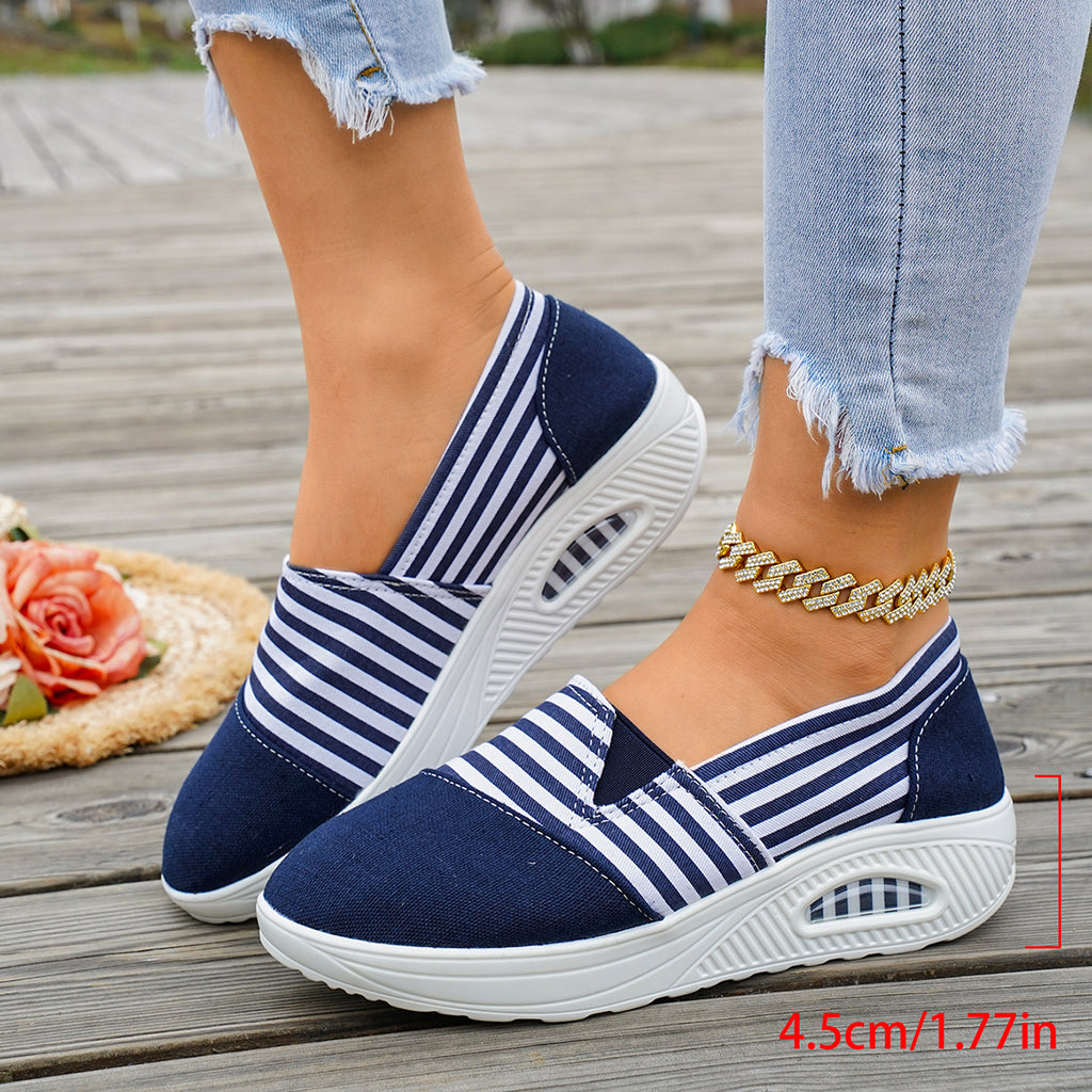 Sneakers rayés en toile Chaussures Casual