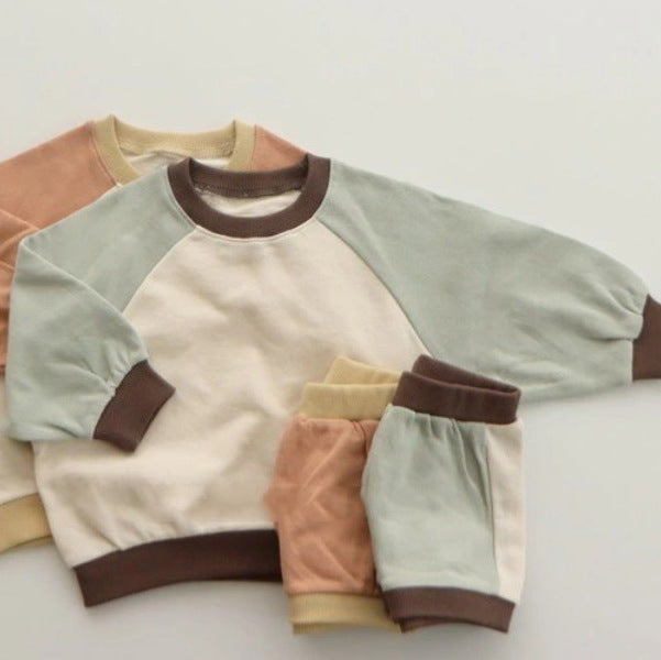 Couleur contrastée Raglan Petit sweater Triangle Escalade
