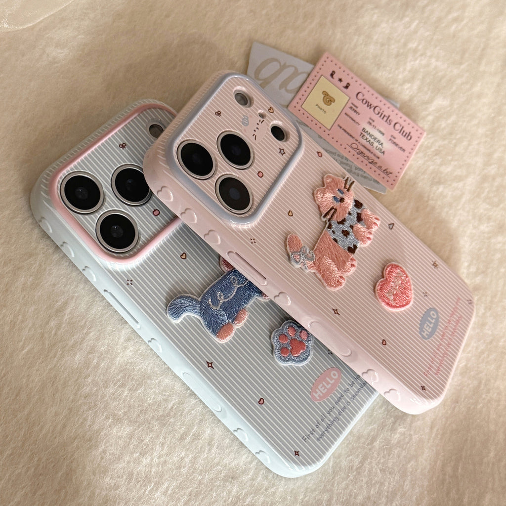 Splashproof Scratched Cat Phone Case