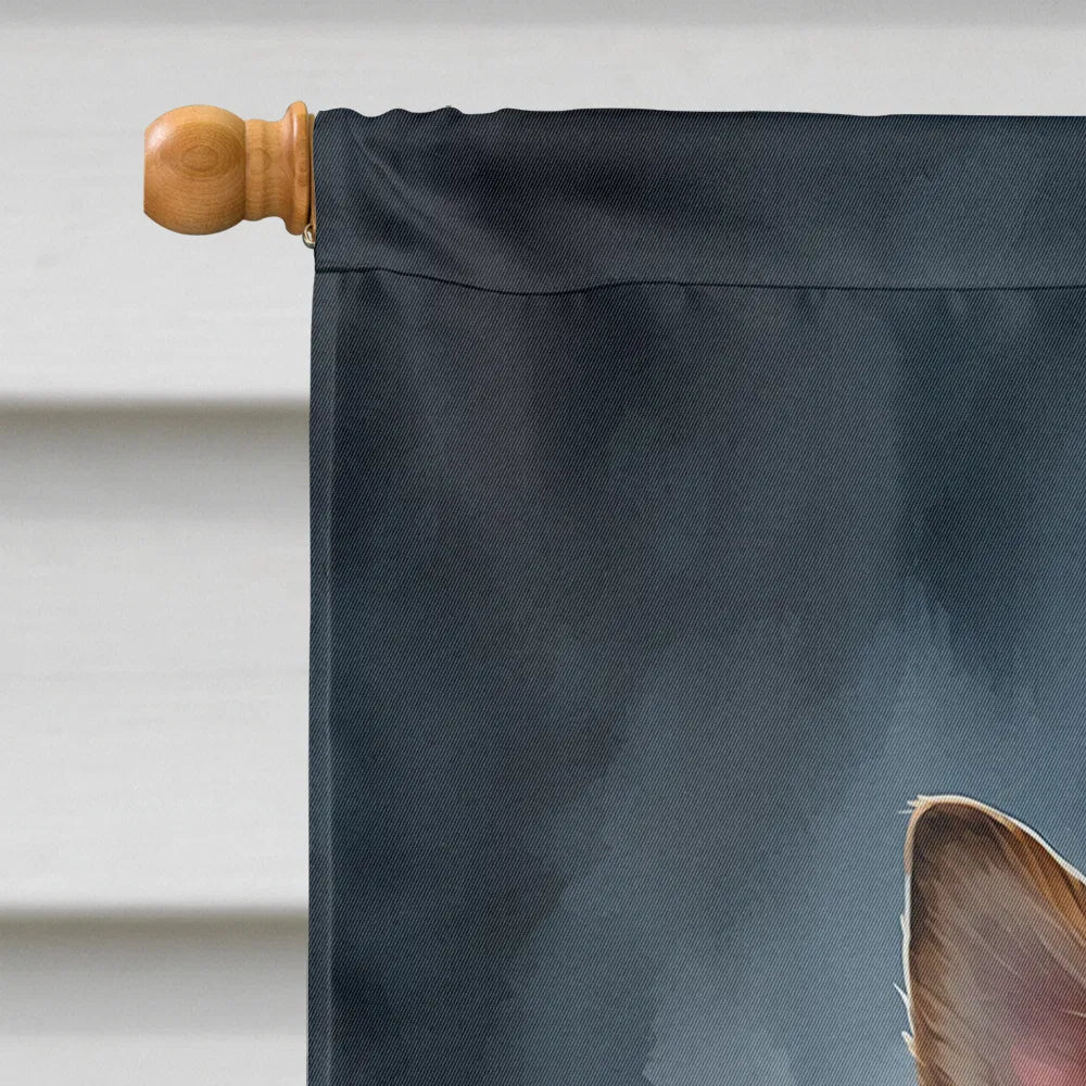 German Shepherd Puppy Maison d'Halloween Drapeau Grand Porc Manches Pole décoratif à l'extérieur