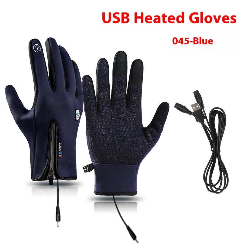 USB Chauffage électrique Gants de chauffage Winter Outdoors Sports Ski Warm Imperméable