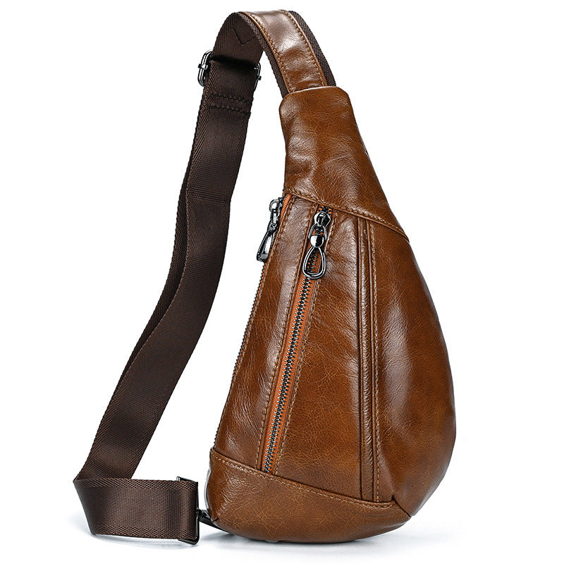 La mode créative cuir sac poitrine homme