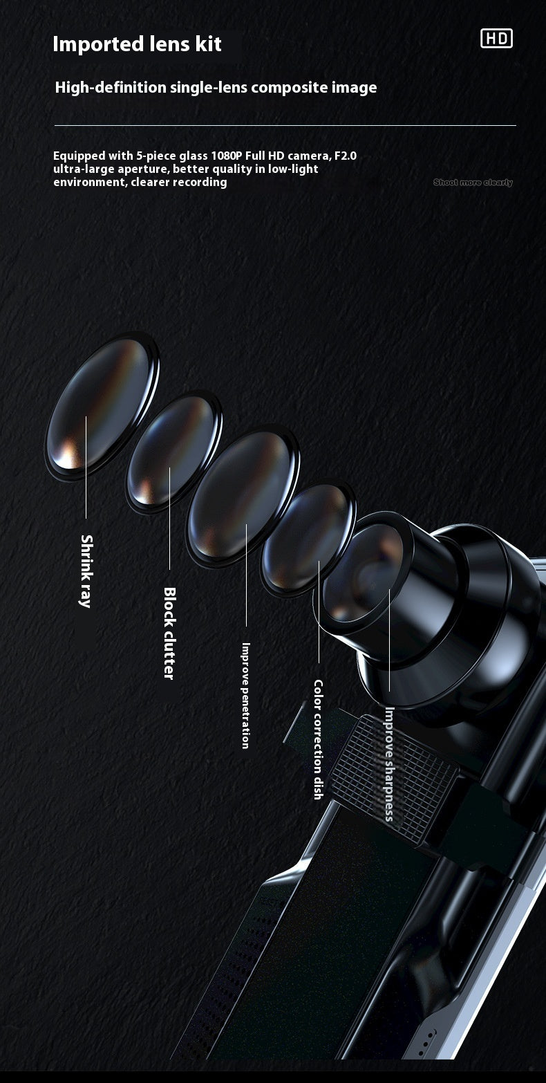 Streaming Médias Vue arrière Miroir Tachygraphe 10 pouces Plein écran Touch HD nuit vision avant