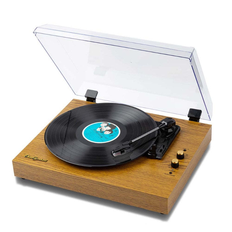 Lecteur d'enregistrement de vinyle Retro Bluetooth Audio intégré vieux jeu Phonograph Disc Piezoel